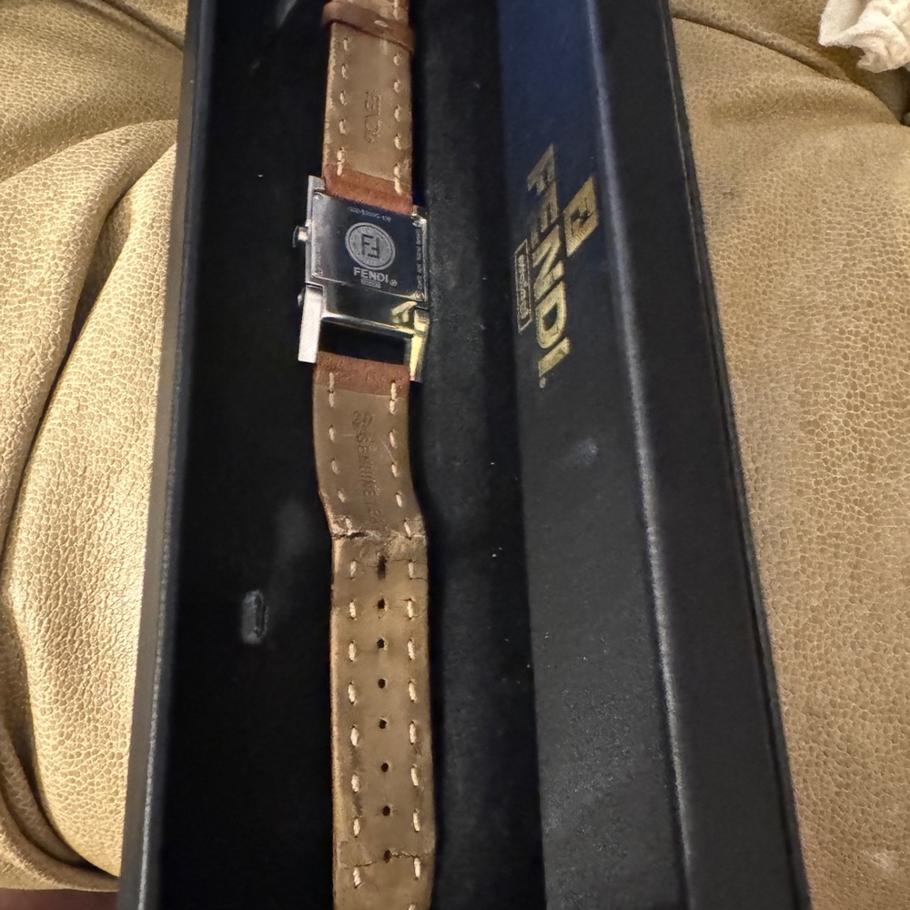 FENDI Olologi Watches Brown/Silver Stainless Steel/leather - Picture 7 of 8